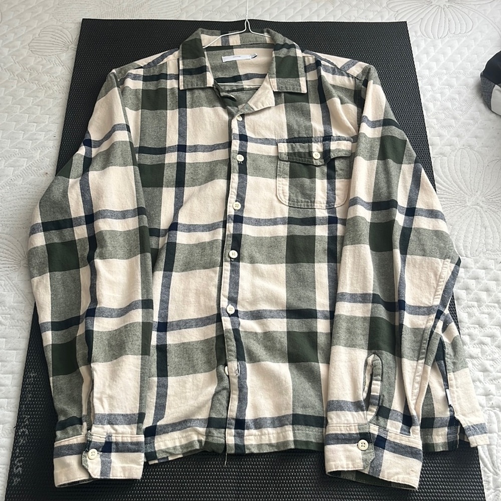 Green and white Onia Xl M Flannel